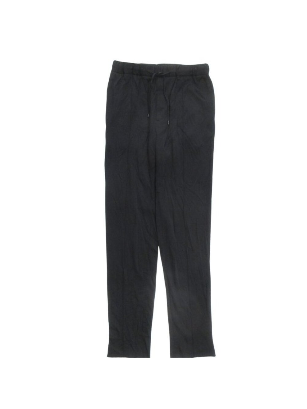 Fendi Wool Blend Pants Sweatshirt FF Logo Embroidery Lightweight 46 Black